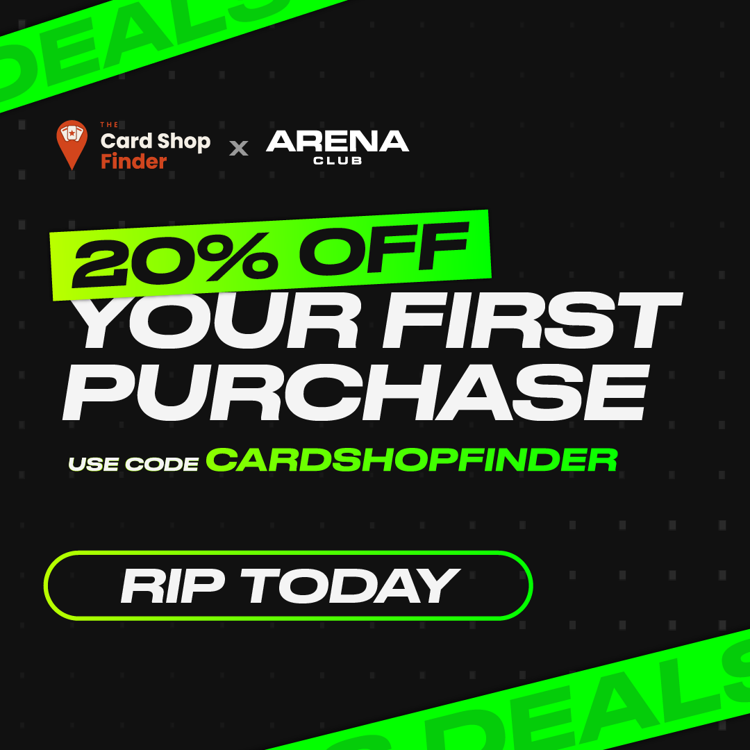 Get 20% off your first purchase at Arena Club with code CARDSHOPFINDER