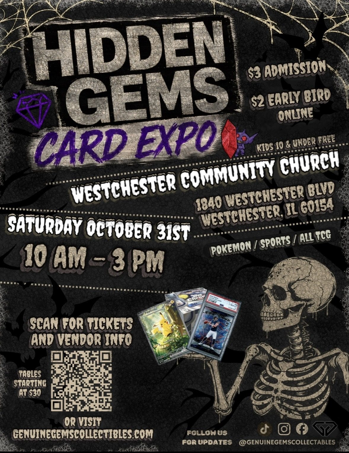 Flyer for Hidden Gems Card Expo