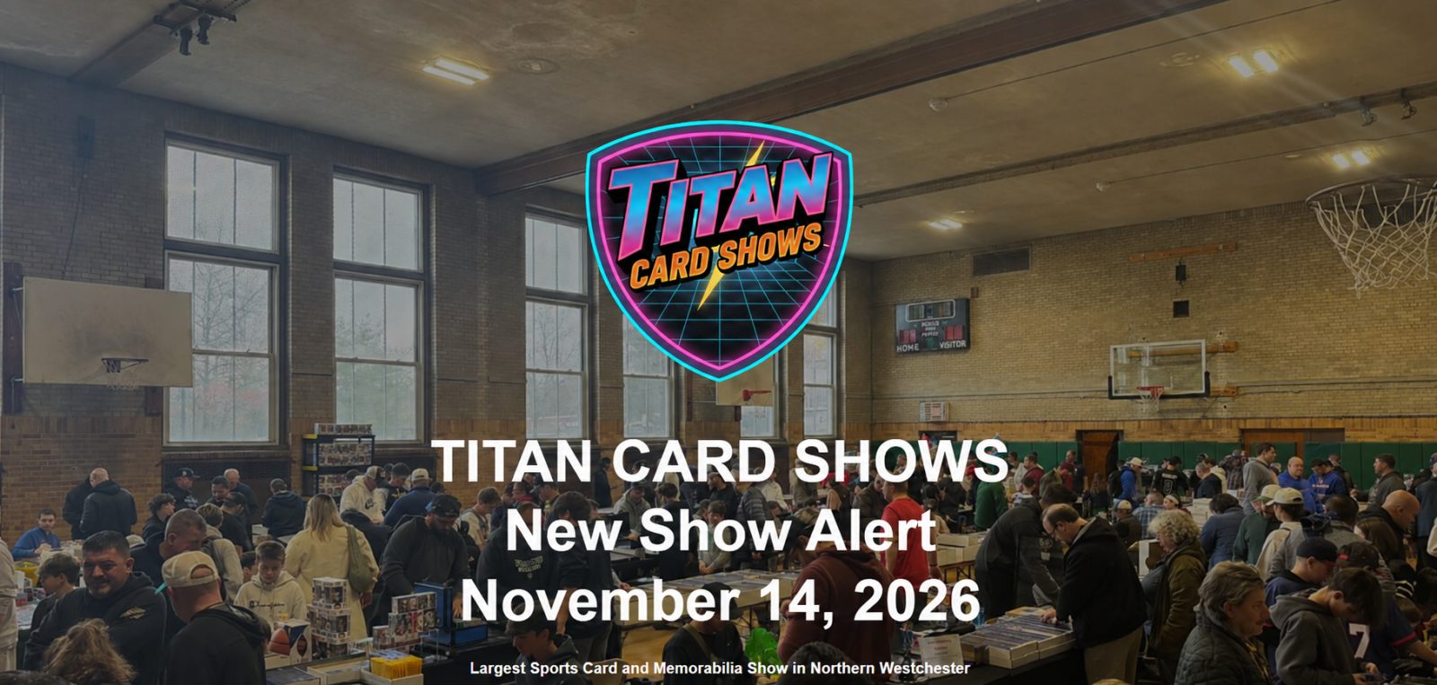Flyer for Titans Yorktown NY Sports Card Show