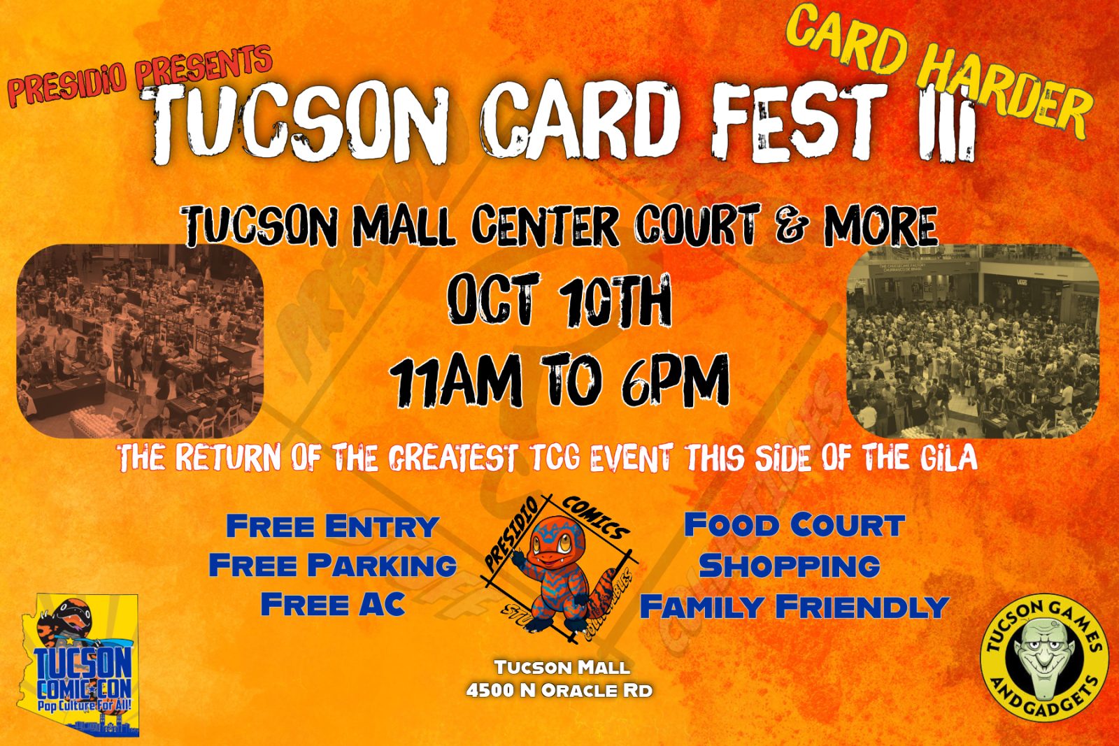 Flyer for Tucson Card Fest Part III: Card Harder