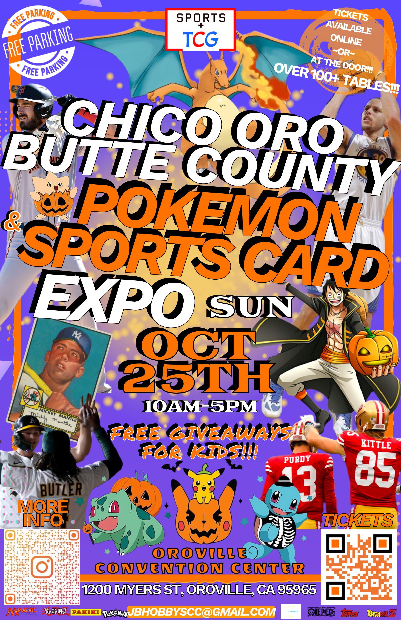 Flyer for Chico Oro. Butte County TCG & Sports Card Expo!!!