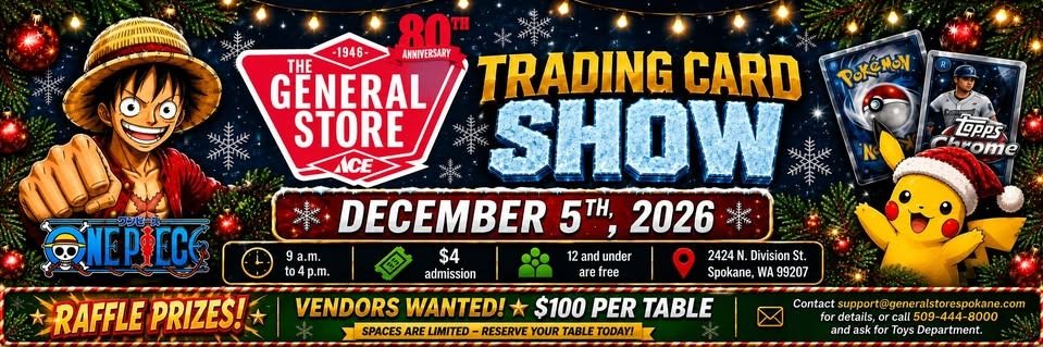 Flyer for The General Store Trading Card Show
