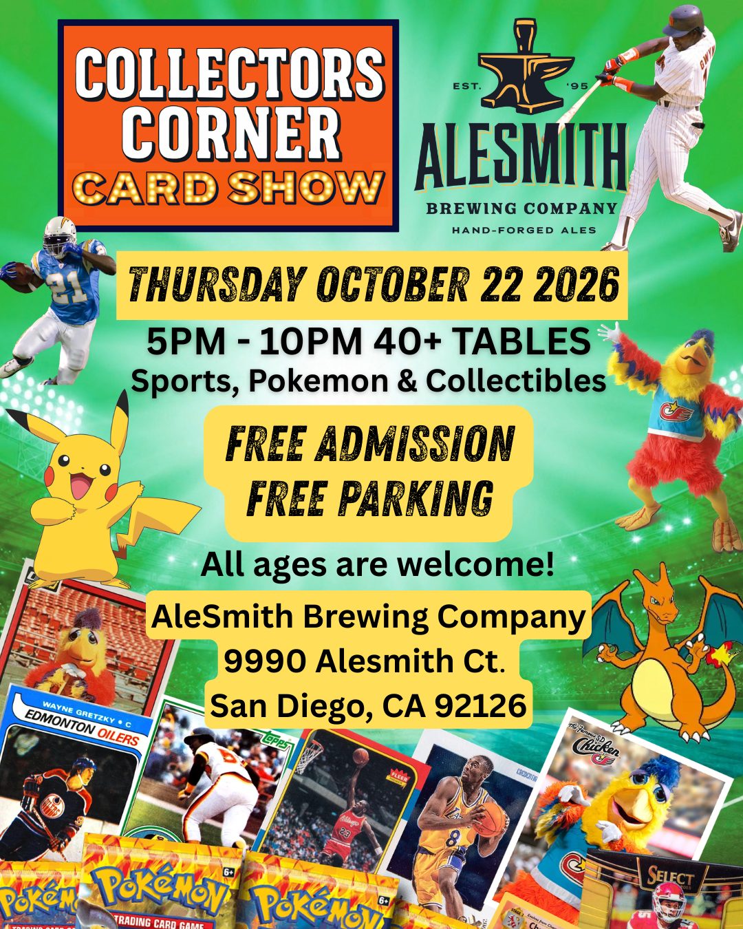 Flyer for Collectors Corner Card Show