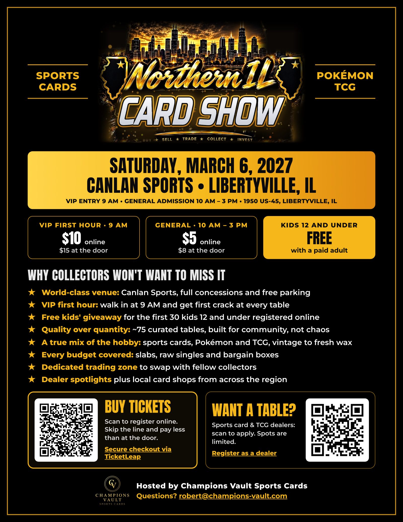 Flyer for Northern Illinois Card Show