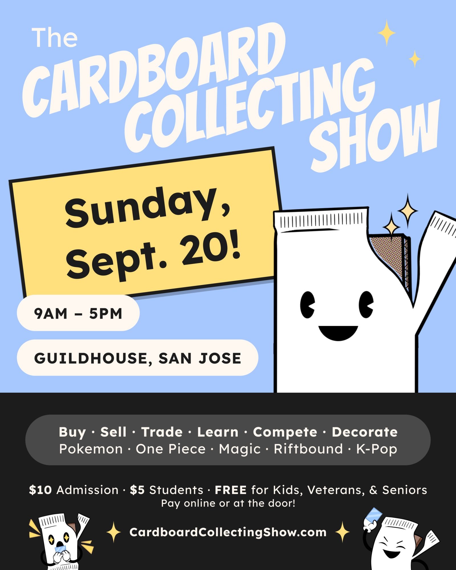 Flyer for Cardboard Collecting Show