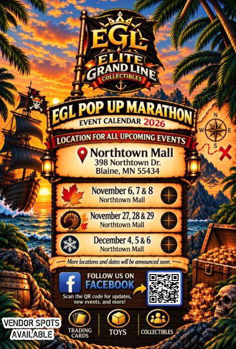 Flyer for EGL - Elite Grand Line Collectibles - CARD SHOW