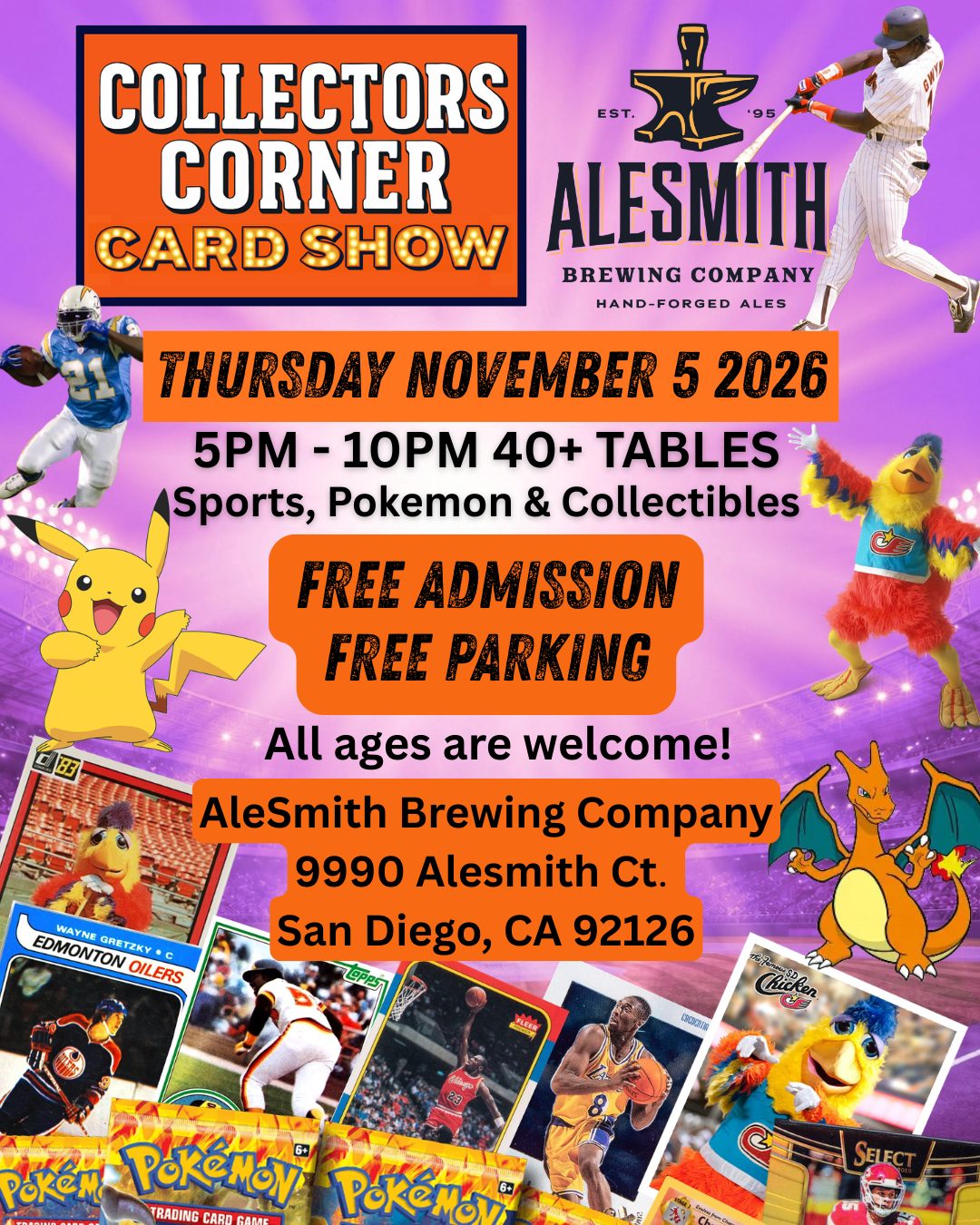 Flyer for Collectors Corner Card Show