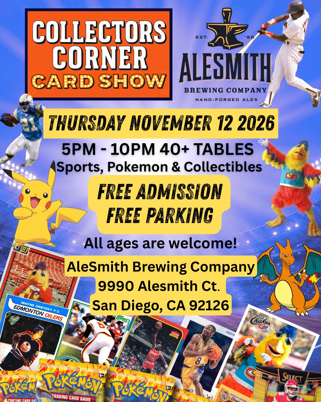 Flyer for Collectors Corner Card Show