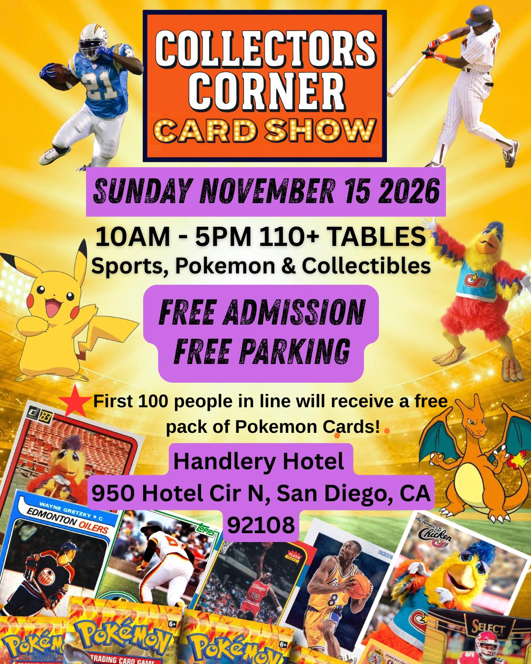 Flyer for Collectors Corner Card Show