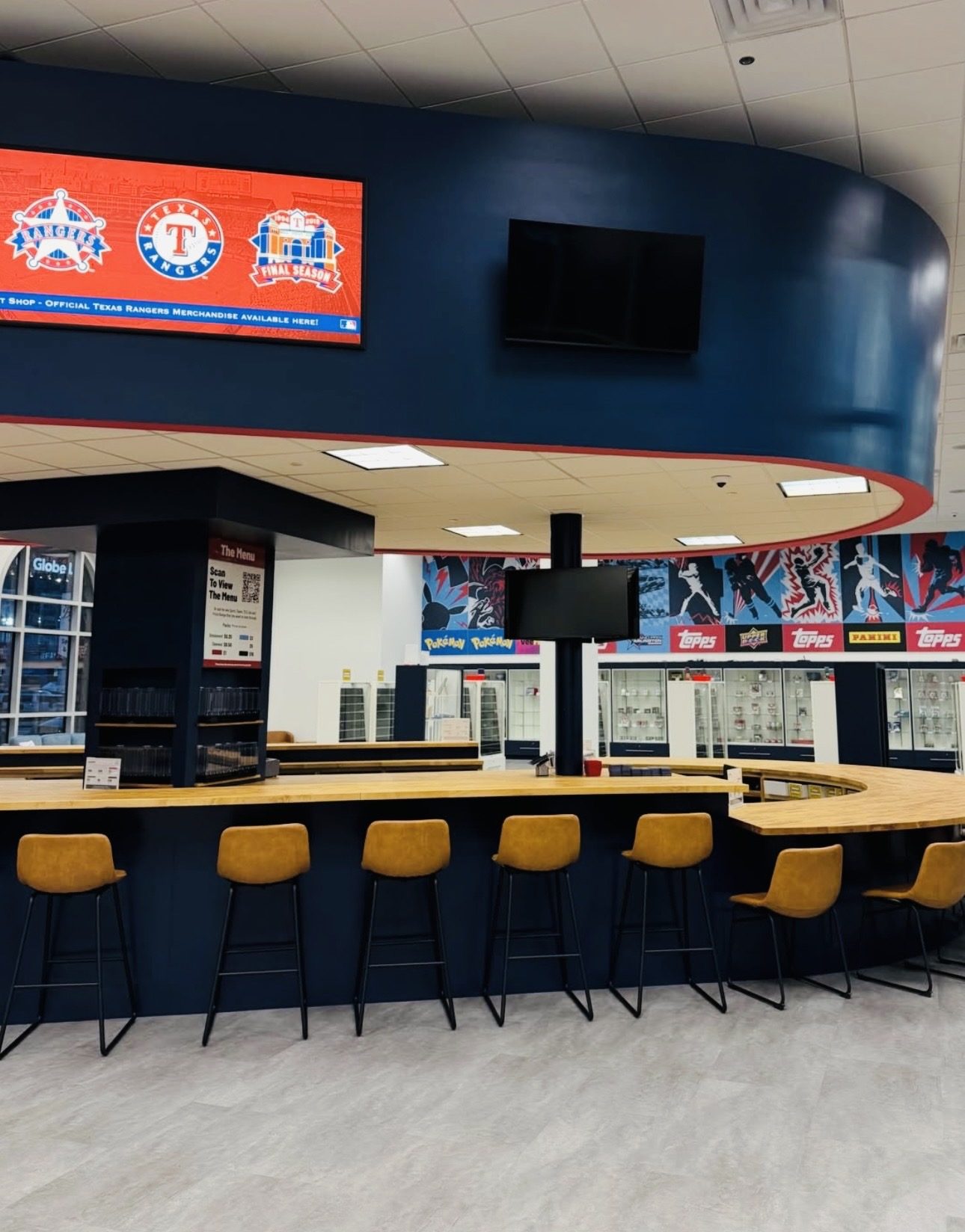 The Card Bar, 40 seats to sort through value bins, 25 cents to $10 per card
