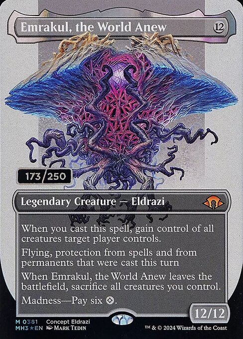 Emrakul, the World Anew (Borderless) (Serial Numbered)