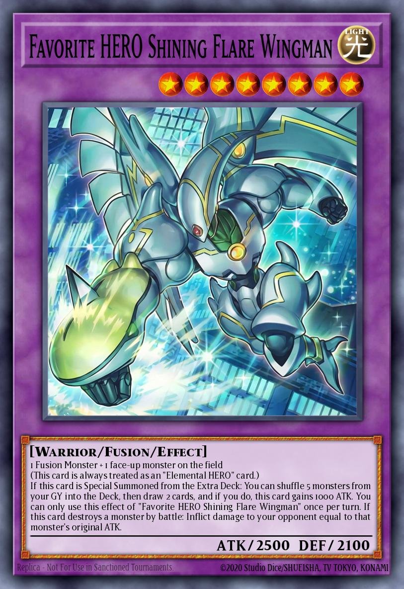 Favorite HERO Shining Flare Wingman (Starlight Rare) (Extended Art)