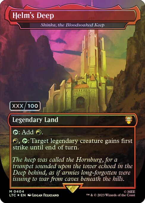 Helm's Deep - Shinka, the Bloodsoaked Keep (Borderless) (Serial Numbered)