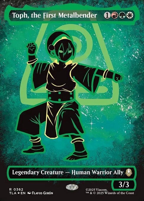 Toph, the First Metalbender (Borderless) (Neon Ink Foil)